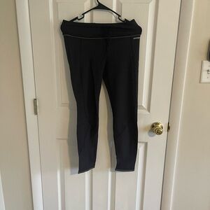 Patagonia Black Leggings with Orange Accents